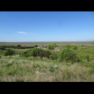 Blick auf die ausgedehnte Ebene nach dem zweiten Anstieg